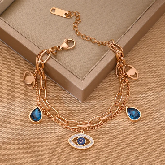 Evil Eye link Bracelet