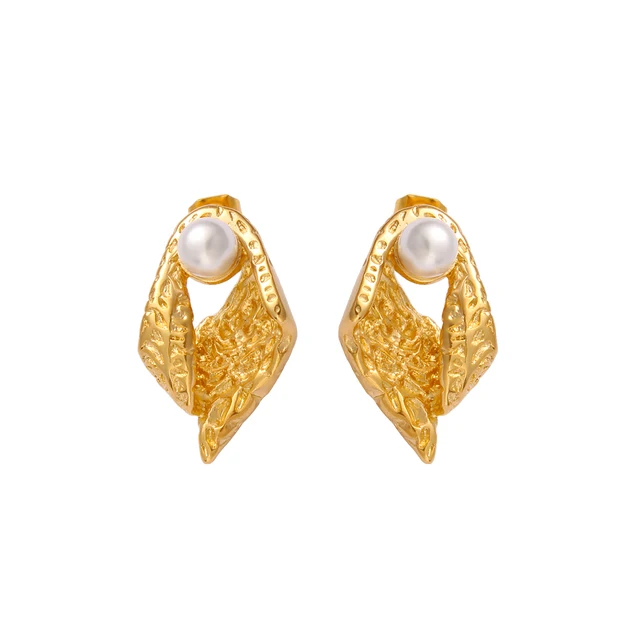 Leaf Pearl Earring