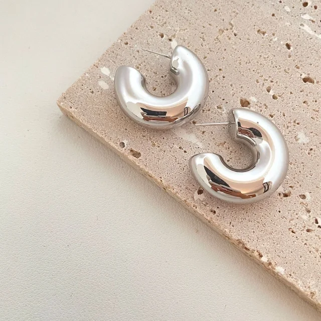 Eclipse Silver Hoops