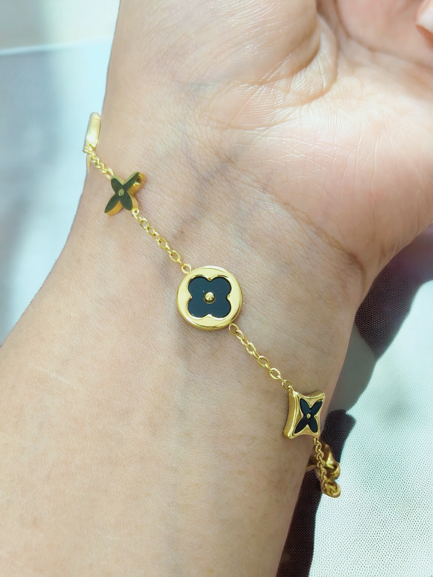 Floral Clover Bracelet