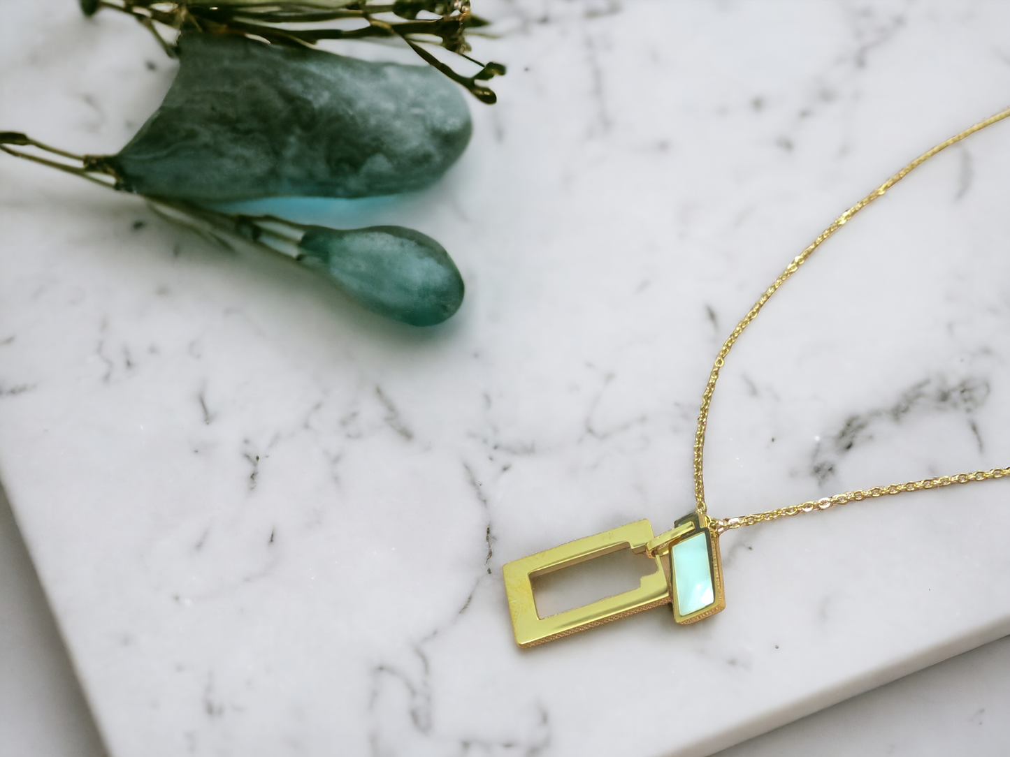 Geometric MOP Necklace