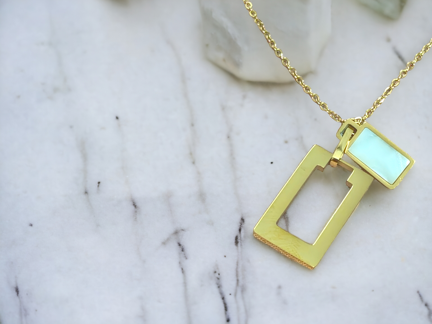 Geometric MOP Necklace