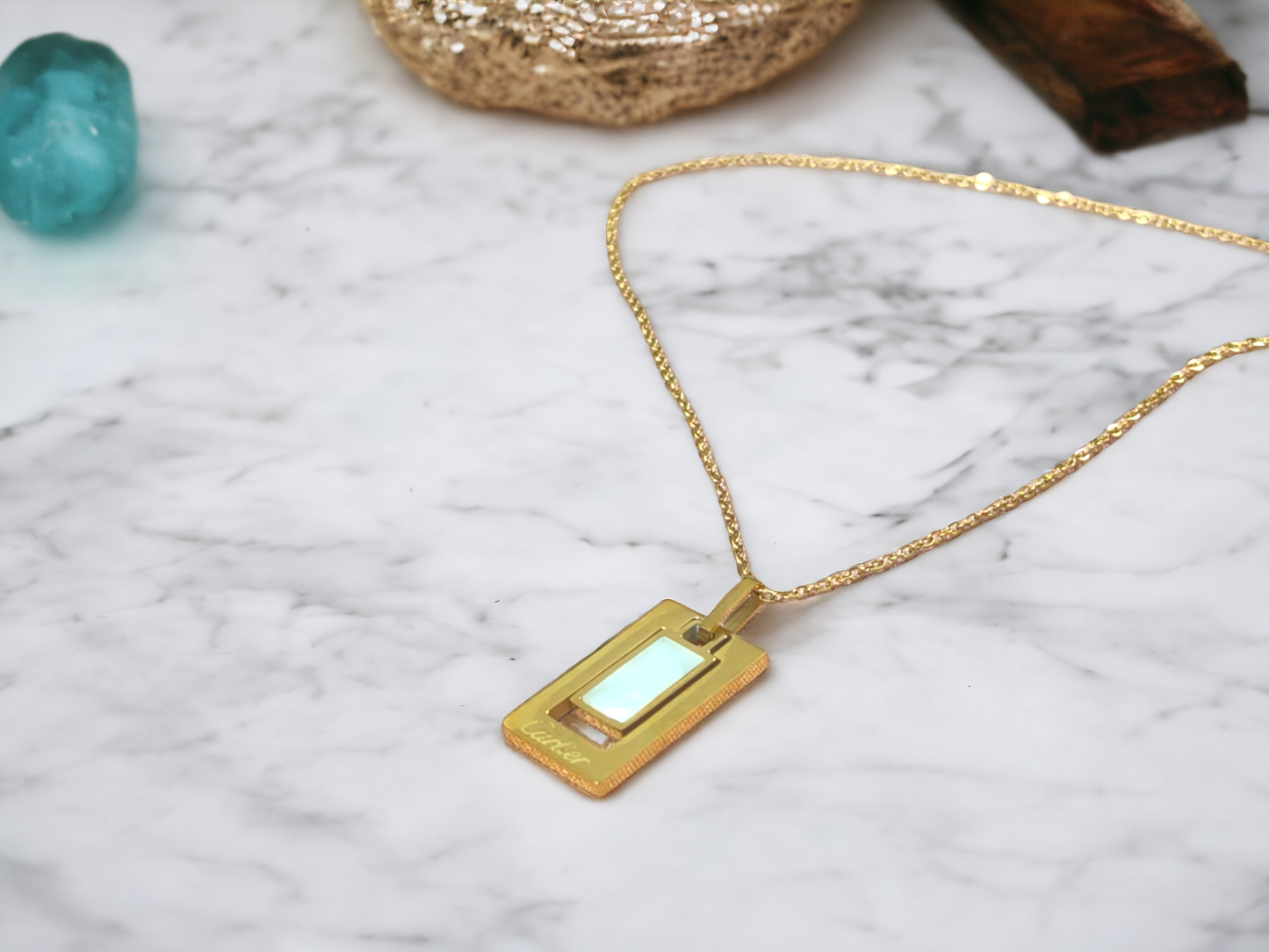 Geometric MOP Necklace