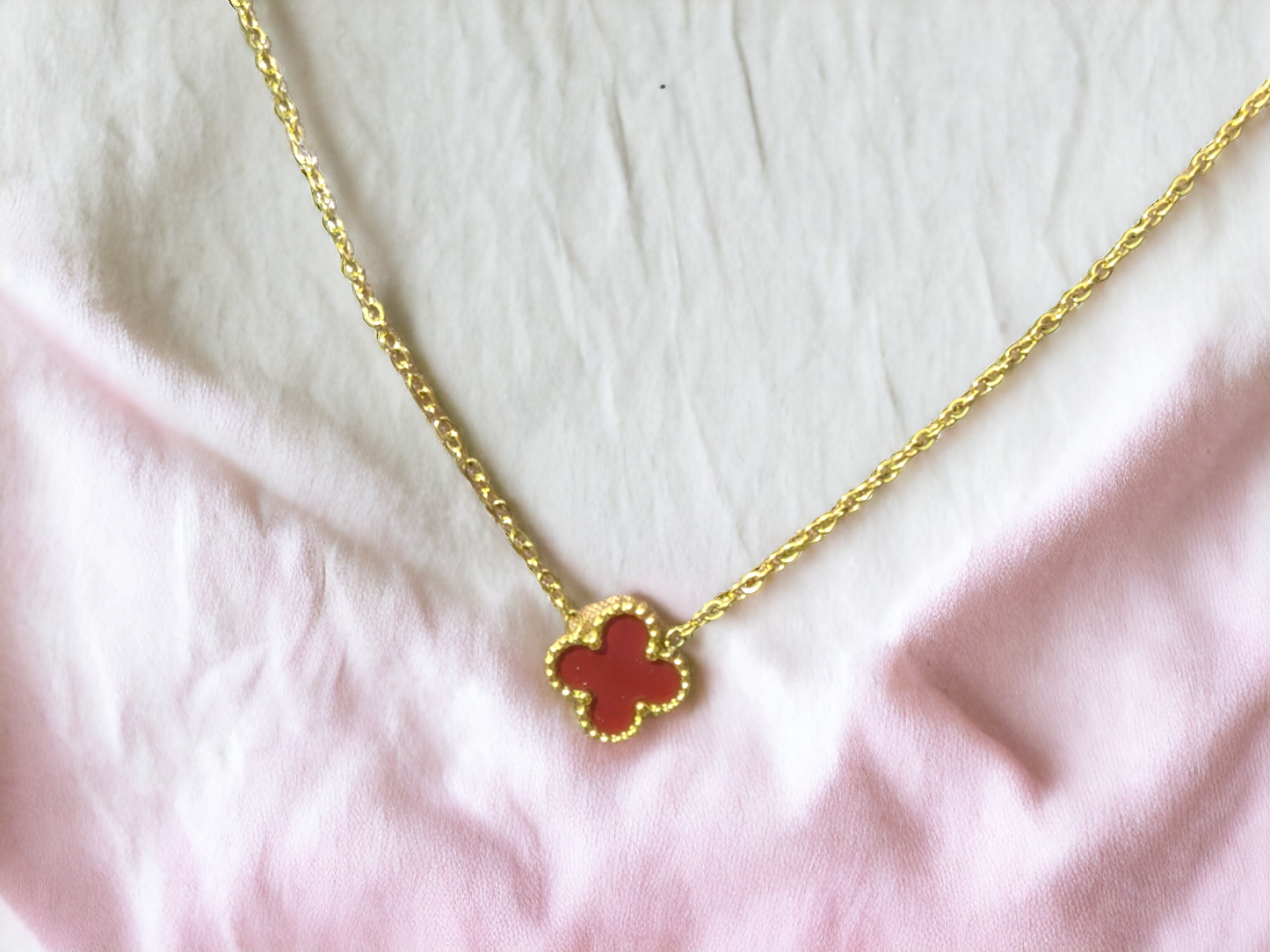 Scarlet Clover Necklace