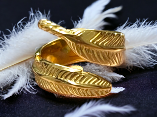 Golden Feather Ring