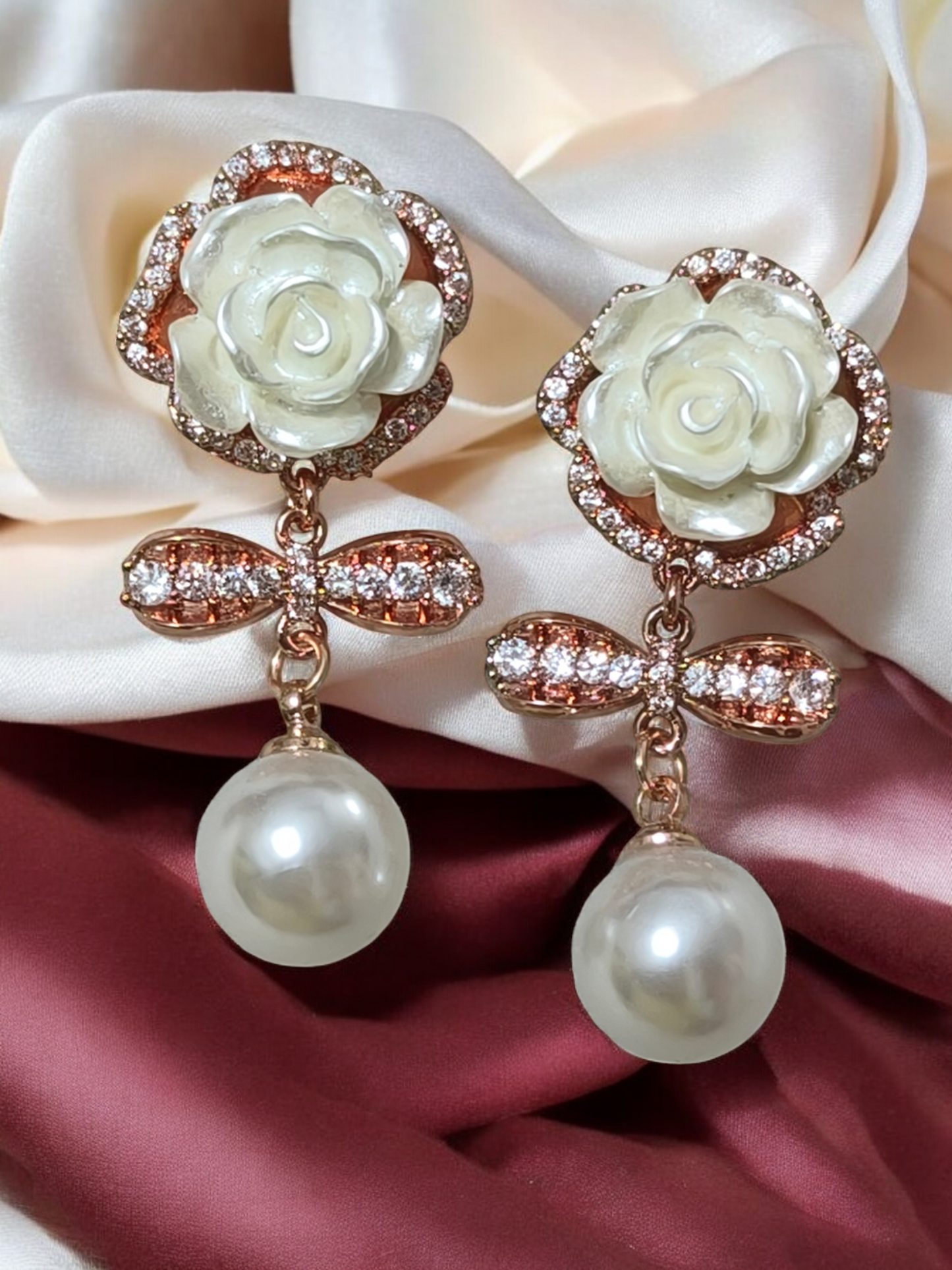 Rose in Bloom Drop Earring