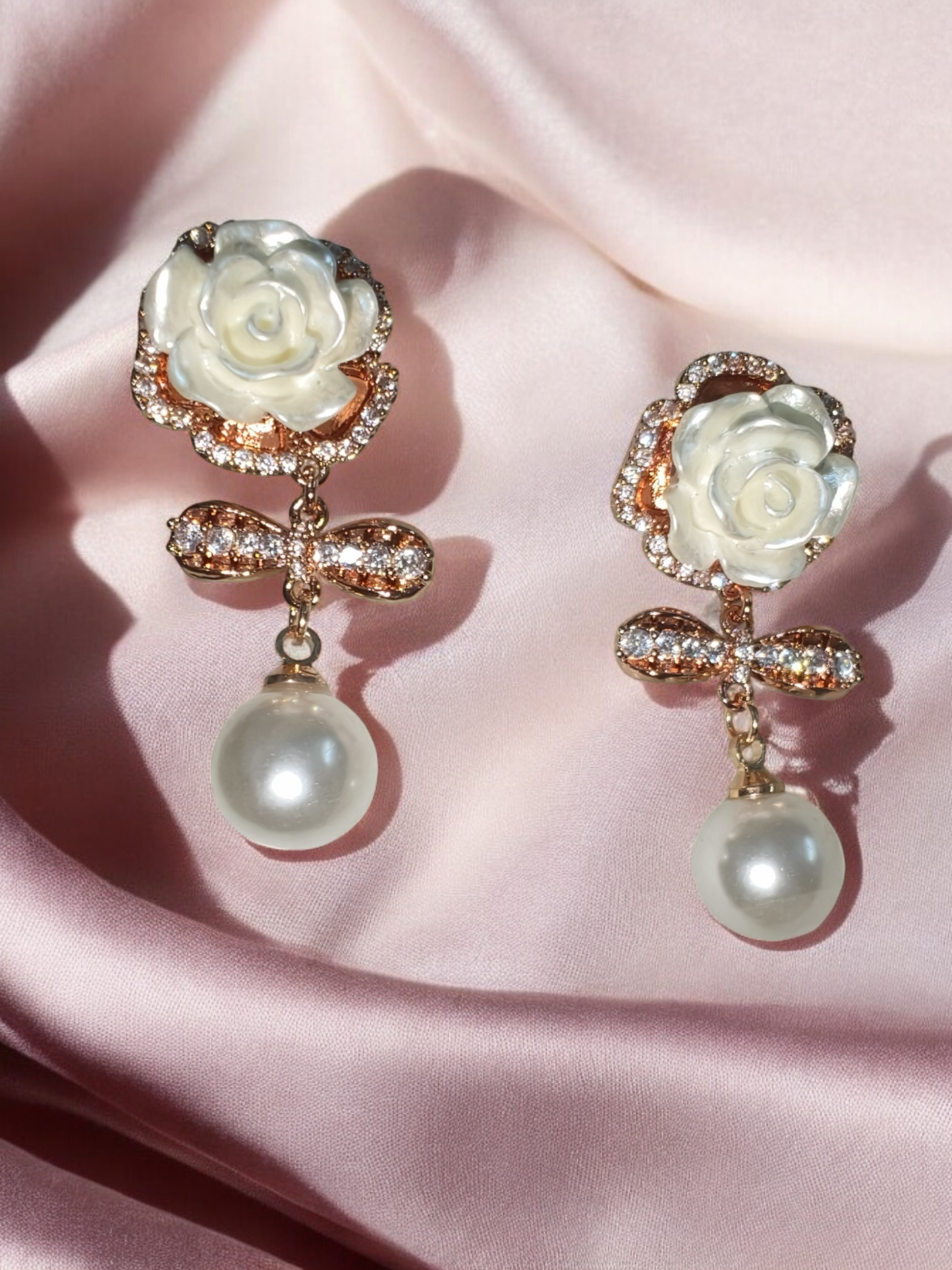 Rose in Bloom Drop Earring