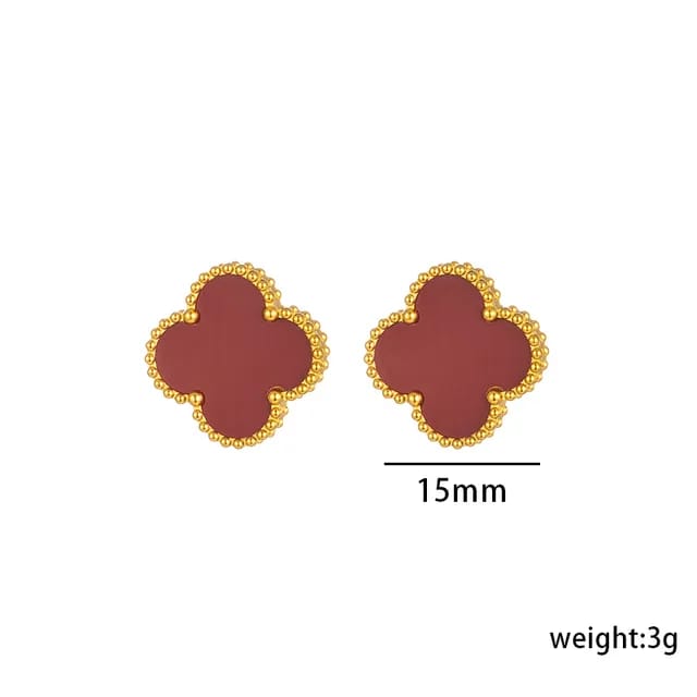 Scarlet Clover Studs