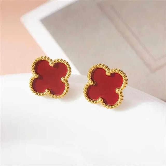 Scarlet Clover Studs