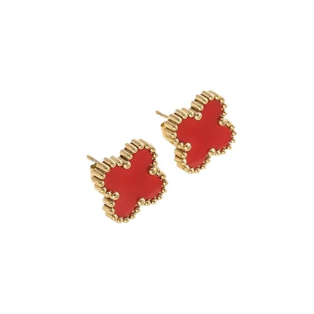 Scarlet Clover Studs